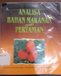 Analisa Bahan makanan dan pertanian