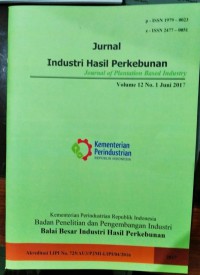 Jurnal Industri Hasil Perkebunan Volume 12 No 2 Desember 2017