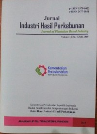 Jurnal Industri Hasil Perkebunan Volume 14 No 1 Juni 2019