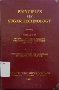 PRINCIPLES OF SUGAR TECHNOLOGY Vol. II