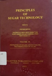 PRINCIPLES OF SUGAR TECHNOLOGY Vol. III