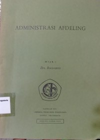 ADMINISTRASI AFDELING