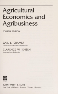 Image of Agricultural Economics and Agribusiness Sixth Edition