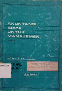 AKUNTANSI BIAYA UNTUK MANAJEMEN EDISI 4