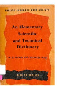 Image of An Elementary Scientific and Technical Dictionary