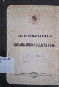 Image of Bahan Penataran P-4 Undang-Undang Dasar 1945
