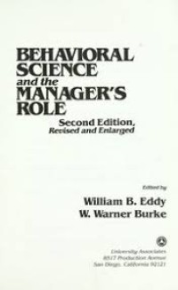 Behavioral Science and the Managers Role