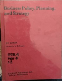 Image of Business Policy, Planning, and Strategy