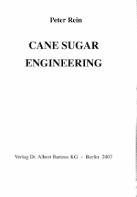 Cane Sugar Engneering