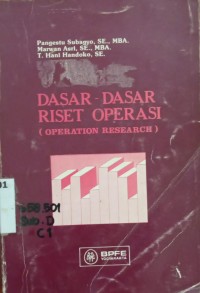 Dasar - Dasar Riset Operasi