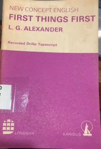 Image of First Things First: Recorded Drills Tapescript