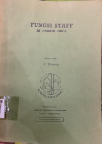 Image of Fungsi Staff di Pabrik Gula