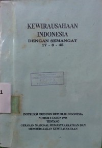 KEWIRAUSAHAAN INDONESIA  dengan semangat 17-8-45