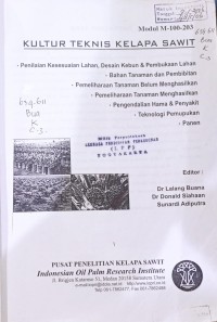 Kultur Teknis Kelapa Sawit