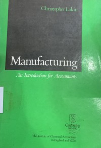 Manufacturing An Introduction For Accountants