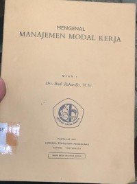 Image of Mengenal Manajemen Modal Kerja