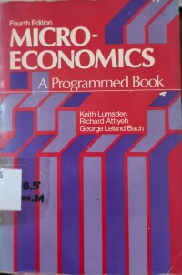 Image of Microeconomics: a Programmed Book