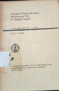 Image of Prospek Pengembangan Pemasaran Teh di Dalam Negeri