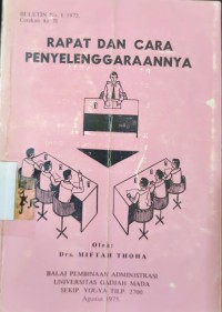 Image of Rapat dan cara Penyelenggaraannya
