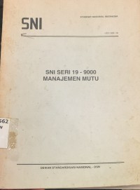 Image of SNI seri 19 - 9000 Manajemen Mutu