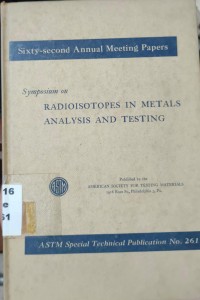 Image of symposium on Radioistope in Metals Analysis and Testing