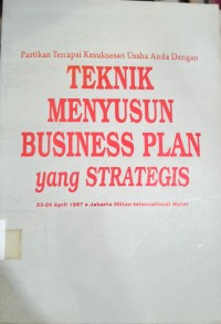 Image of Teknik Menyusun Business Plan yang Strategis