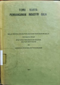 Image of Temu Karya Pembangunan Industri Gula