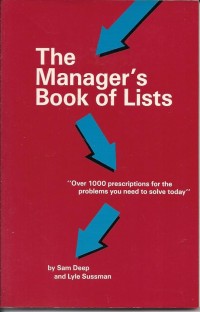 The Manager's Book Lists