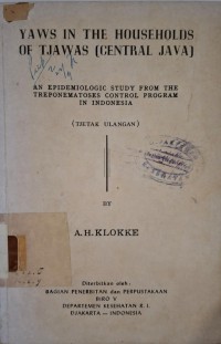 Image of Yaws in the Households of Tjawas (Central Java)